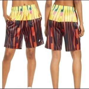 Nike multi print longline shorts